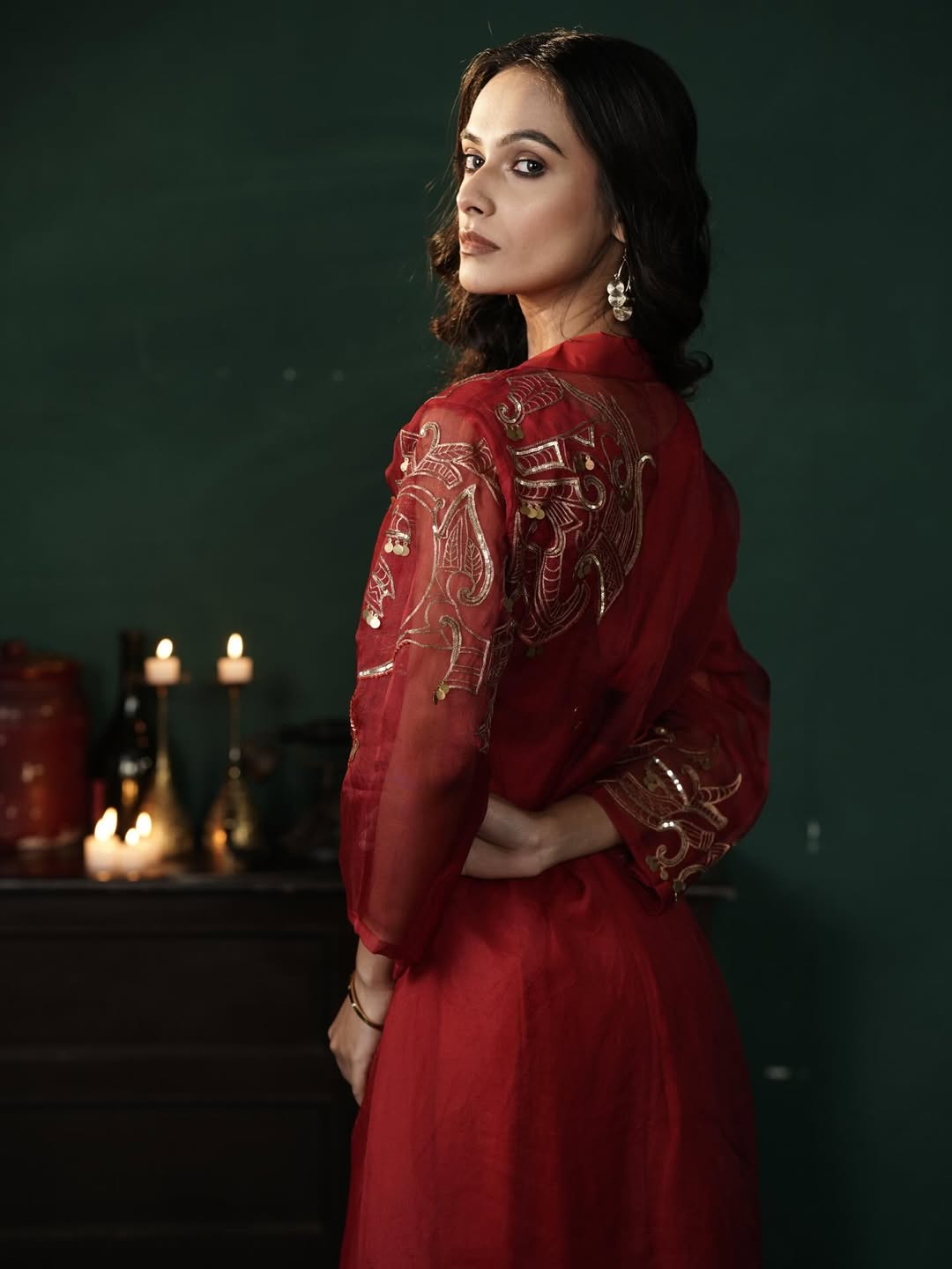 Red Organza Ensemble